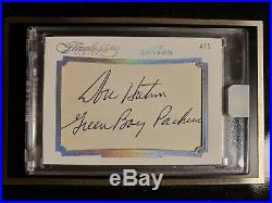 Don Hutson 2016 Flawless autograph Green Bay Packers cut auto