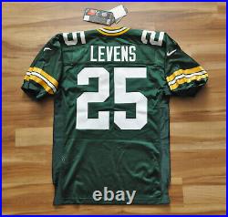Dorsey Levens Green Bay Packers Green Nike Authentic Jersey Pro Sewn 44 L Nwt