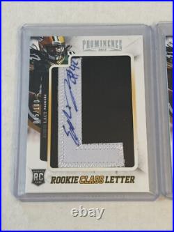 Eddie LACY 2013 Panini Prominence RC Letters Auto Patch /100 Green Bay Packers
