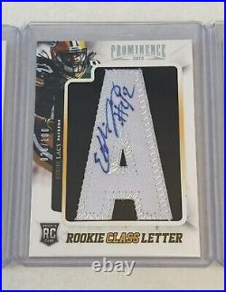 Eddie LACY 2013 Panini Prominence RC Letters Auto Patch /100 Green Bay Packers