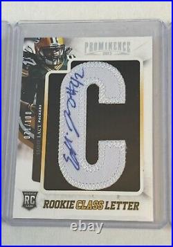 Eddie LACY 2013 Panini Prominence RC Letters Auto Patch /100 Green Bay Packers