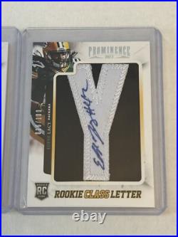 Eddie LACY 2013 Panini Prominence RC Letters Auto Patch /100 Green Bay Packers