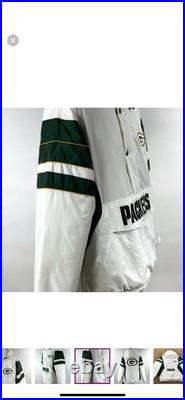 FALL 2023 GREEN BAY PACKERS STARTER Half Zip Pull Over WHITE Jacket Men's S FALL 2023 GREEN BAY PACKERS STARTER Half Zip Pull Over WHITE Jacket Men's S