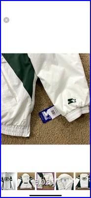 FALL 2023 GREEN BAY PACKERS STARTER Half Zip Pull Over WHITE Jacket Men's S FALL 2023 GREEN BAY PACKERS STARTER Half Zip Pull Over WHITE Jacket Men's S