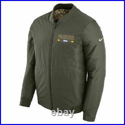 GREEN BAY PACKERS 2017 NFL Salute to Service Nike Reversible Bomber Jacket XL