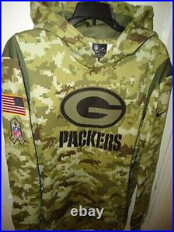 GREEN BAY PACKERS 2021 SALUTE TO SERVICE NIKE PULLOVER HOODIE SIZE XL NEW WithTAGS