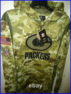 GREEN BAY PACKERS 2021 SALUTE TO SERVICE NIKE PULLOVER HOODIE SIZE XL NEW WithTAGS
