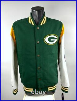 GREEN BAY PACKERS 4 Time Super Bowl CHAMPIONSHIP Jacket Sewn Logos Fall 2X