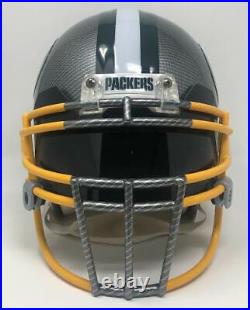 GREEN BAY PACKERS Authentic VSR4 Riddell Grey Hydro Dipped Full Size Helmet