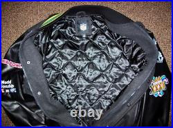 GREEN BAY PACKERS CHAMPIONSHIP Wool Body Jacket with Faux Leather Sleeves Jacket GREEN BAY PACKERS CHAMPIONSHIP Wool Body Jacket with Faux Leather Sleeves Jacket