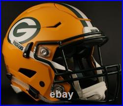 GREEN BAY PACKERS NFL Riddell SPEEDFLEX Authentic Gameday Football Helmet GREEN BAY PACKERS NFL Riddell SPEEDFLEX Authentic Gameday Football Helmet