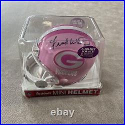 GREEN BAY PACKERS PINK Mini-Helmet Riddell Autographed BREAST CANCER AWARENESS