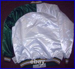 GREEN BAY PACKERS Starter Snap Down Jacket WHITE/GREEN LARGE XL