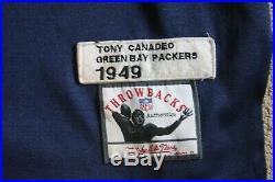 GREEN BAY PACKERS Vtg Mitchell & Ness Football Jersey TONY CANADEO sewn size 52