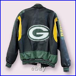 G-lll Carl Banks Green Bay Packers Super Bowl Champions Men's Leather Jacket M