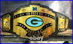 Green BAY Packers NFL Championship 2mm Adult Size Brass Plated Wrestling belt