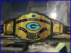 Green BAY Packers NFL Championship 2mm Adult Size Brass Plated Wrestling belt