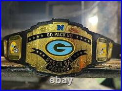 Green BAY Packers NFL Championship 2mm Adult Size Brass Plated Wrestling belt