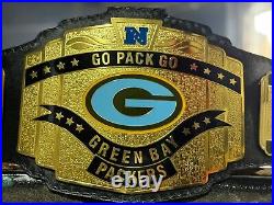 Green BAY Packers NFL Championship 2mm Adult Size Brass Plated Wrestling belt