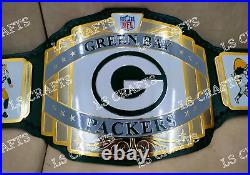 Green BAY Packers NFL Championship Belt 2MM Brass