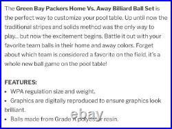 Green Bay Packer Billards Ball Set