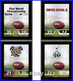 Green Bay Packers 10.5 x 13 Sublimated Super Bowl Champion Plaque Bundle
