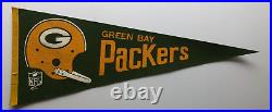 Green Bay Packers 1965 NFL Football Vintage One Bar Rare Pennant Near Mint