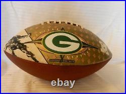 Green Bay Packers 3 Time Super Bowl Champions Limited Edition Embossed Football