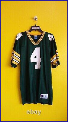 Green Bay Packers #4 Brett Favre Vtg Champion Football Jersey Mens- 44
