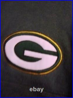 Green Bay Packers #4 Brett Favre Vtg Gridiron Long Sleeve Tb Jersey Mens M