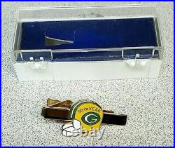 Green Bay Packers 50th Season Helmet Tie Clip Clasp Bar Pin Rare Vintage 1960's