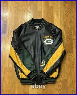 Green Bay Packers 58 Sports Varsity Leather Men's Jacket Size Medium