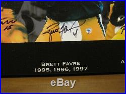 Green Bay Packers 5 MVP Canvas Autographed Starr, Taylor, Hornung, Favre Rodgers