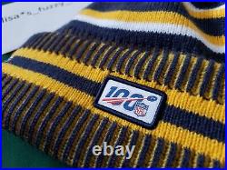 Green Bay Packers Acme New Era knit pom hat beanie NWT OnField AUTH. 2019 100th