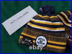 Green Bay Packers Acme New Era knit pom hat beanie NWT OnField AUTH. 2019 100th