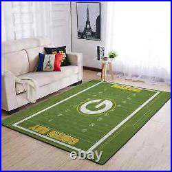 Green Bay Packers Area Rug Fluffy Rugs Living Room Floor Mat Non-Slip Carpet NEW