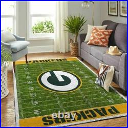Green Bay Packers Area Rugs Living Room Floor Rug Carpets Decor Non-Slip Mat New