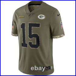 Green Bay Packers Bart Starr #15 Jersey Nike Olive/Camo 2022 Salute To Service