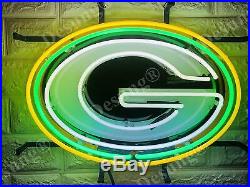 Green Bay Packers Beer Light Lamp Neon Sign 20 With HD Vivid Printing