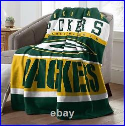 Green Bay Packers Blanket Throw Bedspread Man Cave NFL Decor Couch Bed Blankie