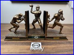 Green Bay Packers Bradford Exchange Cold Cast Bronze Legacy Bookends Set Of 3