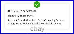 Green Bay Packers Brett Favre #4 Mitchell & Ness White 1996 NFL Legacy Jersey