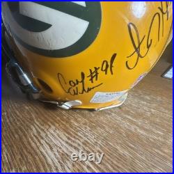 Green Bay Packers Brett Favre game issued/used helmet autographed Woodson Other