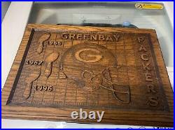 Green Bay Packers CNC carved wall plaque NFL Brett Favre Memorabilia