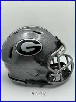 Green Bay Packers CUSTOM Stainless Steel Hydro-Dipped Mini Football Helmet
