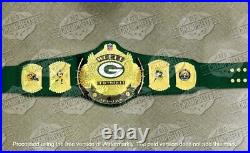 Green Bay Packers Championship Belt Adult Size 2mm Brass