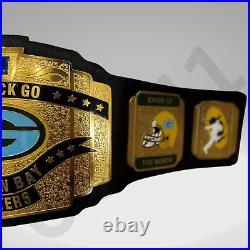 Green Bay Packers Championship Wrestling Title Belt 4mm Brass Adult Size HD