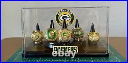 Green Bay Packers Championship ring set With Display Case? Shipped