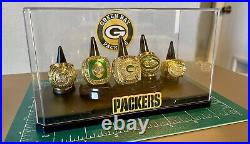 Green Bay Packers Championship ring set With Display Case? Shipped