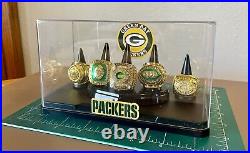 Green Bay Packers Championship ring set With Display Case? Shipped